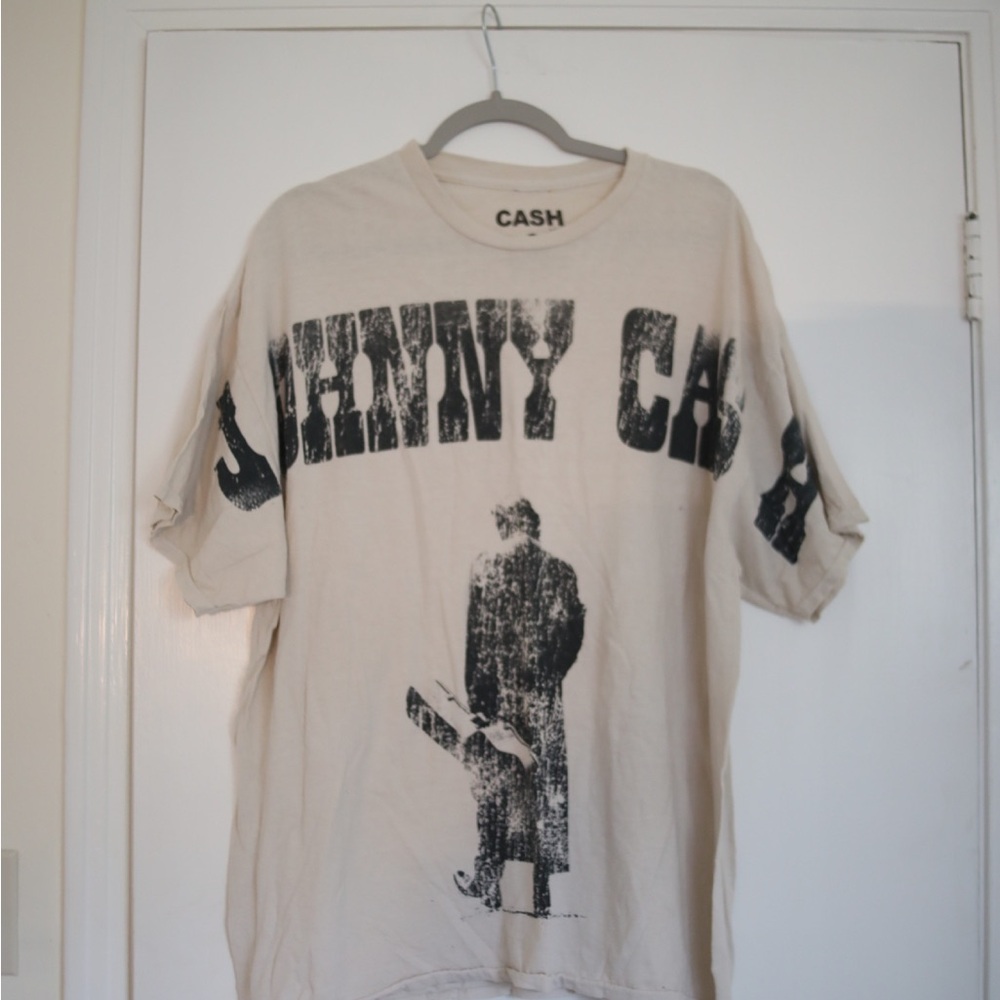 Johnny Cash Graphic T-Shirt - Cream